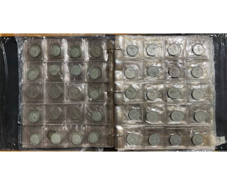 Coins - an album, British pre-decimal, many silver, including Victorian and later crowns, half crowns, etc