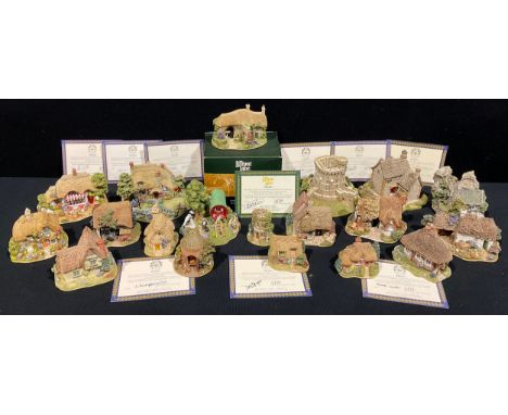 A Lilliput Lane model cottage, Ashley Combe Lodge, 7.5cm high, 10cm wide, boxed with deeds; others including The Nineteenth H