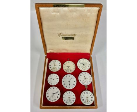 Horology - an early 20th century J.W. Benson enamel pocket watch dial, Roman numerals, subsidiary seconds dial, blue hands, S