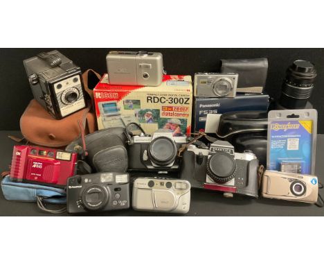 Practika PL Noval 35mm slr camera, others Richo RDc-300z, Lumix FS35, Conway Popular, Asahi spotmatic F, lens etc qty
