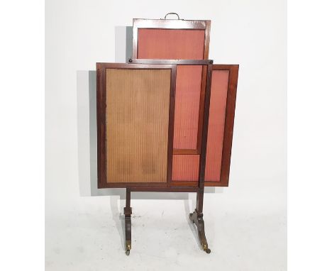 19th century mahogany adjustable firescreen&nbsp;