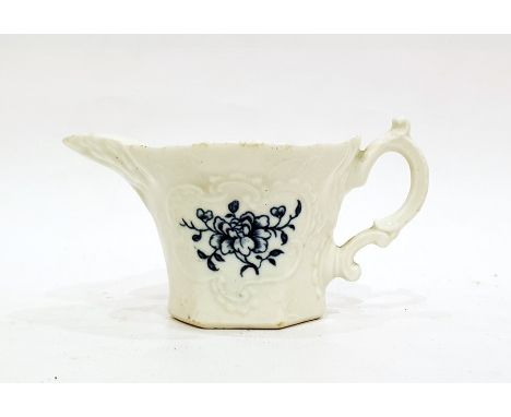                                     Worcester porcelain small cream jug with underglaze blue transfer-printed floral spray de