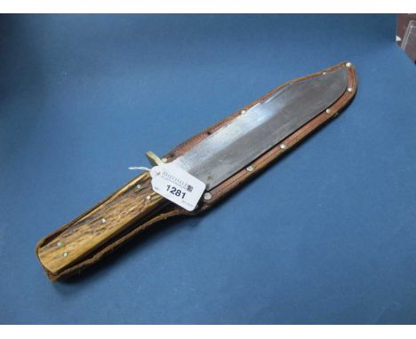 Sheffield Bowie Knife with Marlinspike & Leather Sheath