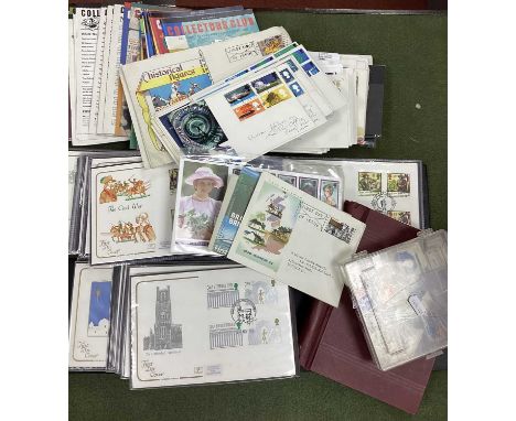 An accumulation of over 100 GB F.D.C.'s housed in albums and some loose, also includes a Junior world stamp album, empty cove