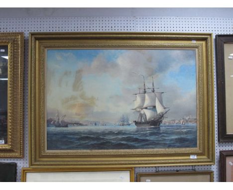 After A Melbye, a print of the Golden Horn, 24 x 36.