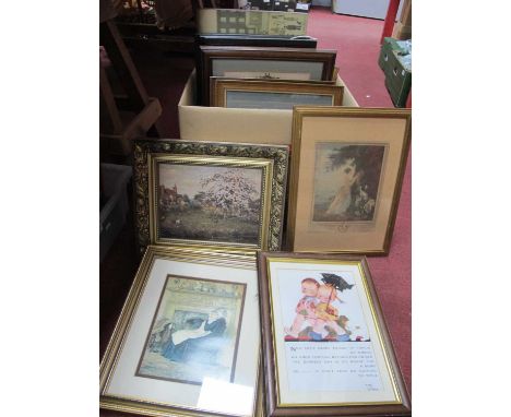 XIX Century Style Sporting Prints, Constable prints, etc:- One Box.