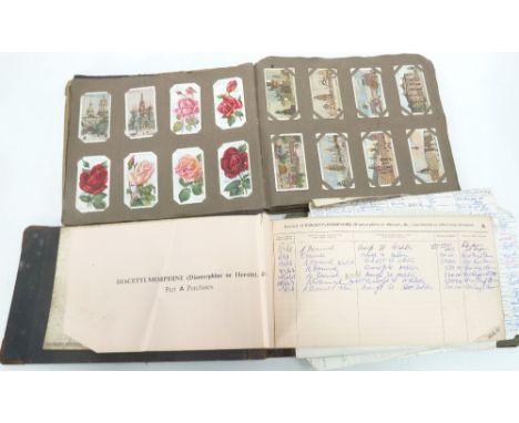 TWO EARLY TWENTIETH CENTURY ALBUMS CONTAINING A SMALL COLLECTION OF PREDOMINANTLY WILL'S CIGARETTE CARDS, WITH SOME TYPHOO TE