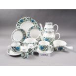 A Midwinter "Spanish Garden" pattern part combination service, comprising two coffee pots, two