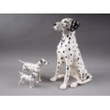 A Beswick model Dalmatian dog, 13 5/8" high, number 2271, a smaller Beswick model Dalmatian, 3 1/