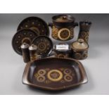 A Denby "Arabesque" pattern dinner service, complete with tureens, covered soups and serving dish