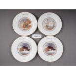 A collection of twelve Coalport Christmas plates