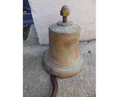 A 20thC bronze bell -  ER, 8.5” high.