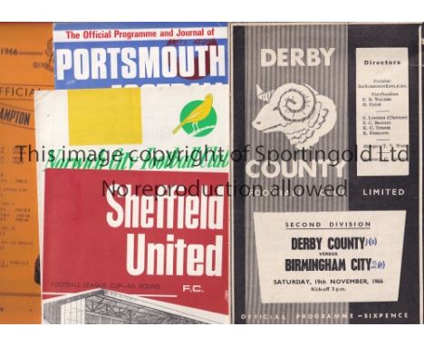 BIRMINGHAM 60s   Collection of Birmingham away programmes, 17 x 63/4, 16 x 64/5,  14 x 65/6 and 25 x 66/7 inc League Cup Semi