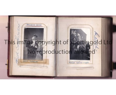 1950'S FOOTBALL PHOTOS / AUTOGRAPHS      An album including 28 black &amp; white privately taken 3.5" X 2.5" photographs, the