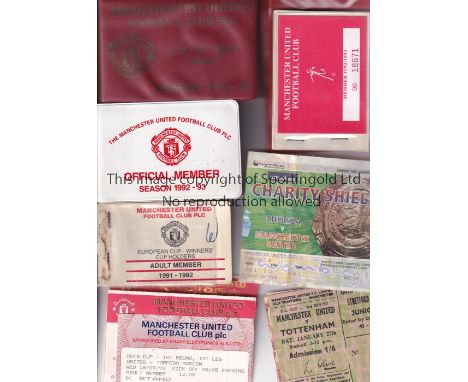 MANCHESTER UNITED TICKETS    Six home tickets v. Tottenham FA Cup, Everton and Liverpool all 67/8, Atletico Madrid and Athina