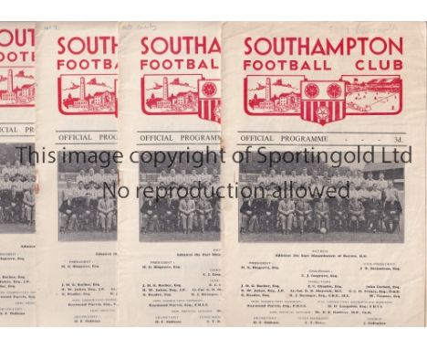 SOUTHAMPTON       Twenty six First team Southampton home programmes from the 1956/57 season all 23 League programmes to inclu
