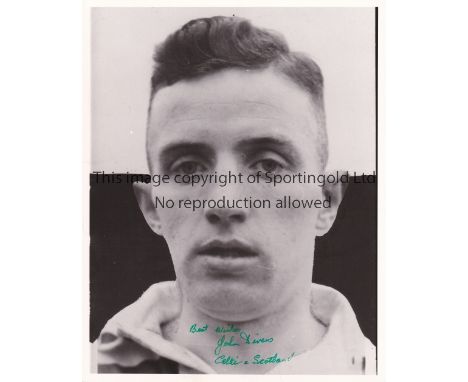 JOHN DIVERS / CELTIC / AUTOGRAPH      A signed 10" X 8" black &amp; white portrait photograph.   Good