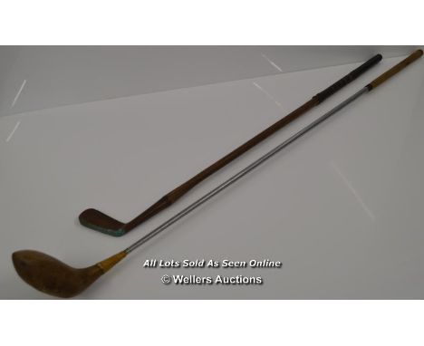 TWO VINTAGE GOLF CLUBS 