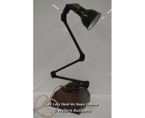 *VINTAGE MEC ELEC MACHINISTS 3 ARM ANGLEPOISE LAMP RESTORED / IN WORKING OREDER  [LQD197]