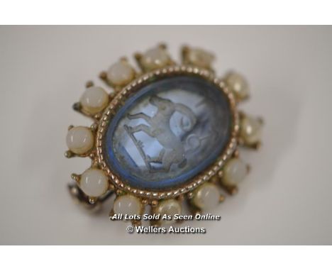 *INTAGLIO VINTAGE BROOCH - AIRES STAR SIGN [LQD188](LPGBA000000258191858)
