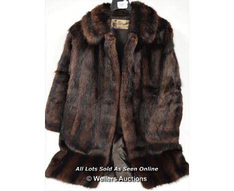 *1950S VINTAGE MINK FUR SWING COAT / NO SIZE STATED  [LQD197]