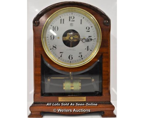 *ELECTRIC BULLE MANTLE CLOCK C.1925 / SOME MINOR DAMAGE TO THE GLASS FRONT PANEL, 31CM HIGH [LQD197]