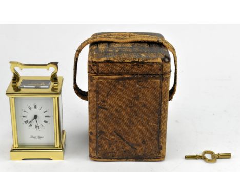 David Peterson carriage clock, with non matching carry case