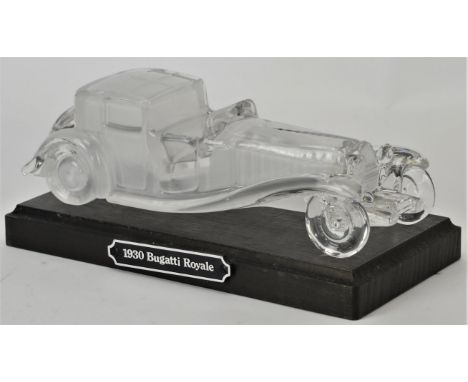 Bleikristall Crystle Bugatti model - 1930 Bugatti Royale Coupe Napoleon, 20cm with original box and wooden stand, 25065030. C