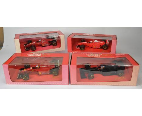 Hot Wheels Racing - Four Michael Schumacher collection, Boxed Mattel Ferrari 1:18 scale models, Test car Fiorano 1998, F310 1