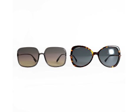 A pair of Christian Dior So Stellaire 1 sunglasses,translucent grey frame with graduated lens, in case, boxedand a pair of Ji