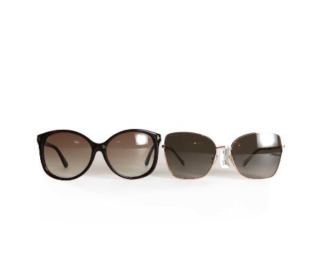 A pair of Tom Ford Alicia sunglasses,TF275, brown frames with graduated shade lens, size 59-15-140, cased, with box,and a pai