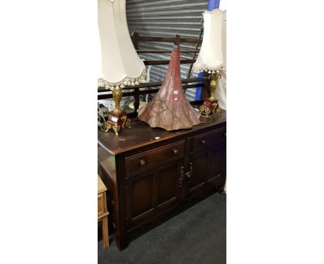 ERCOL SIDEBOARD AND PLATE STAND