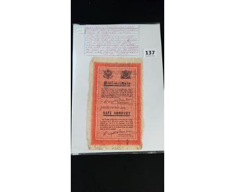 RARE SAFE CONDUCT LEAFLET WW2