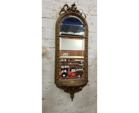 ANTIQUE GILT MIRRORED WALL BRACKET