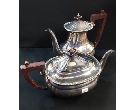 SILVER TEAPOT AND COFFEE POT - BORMINGHAM LATE 60'S