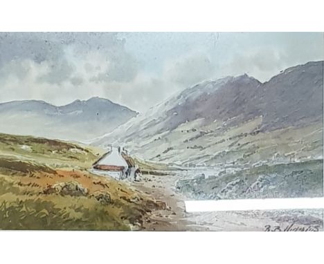 R B HIGGINS - WATERCOLOUR - AT THE COUNTRY RETREAT