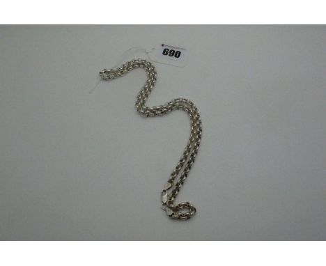 A Solid Belcher Link Chain, of uniform design, stamped "Italy 925" (50grams). 