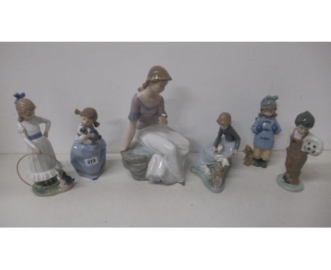 Six Lladro Nao figures 