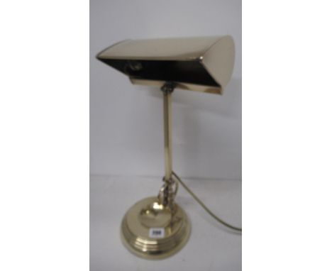 A good quality early 20th century brass desk lamp - will need rewiring before use 