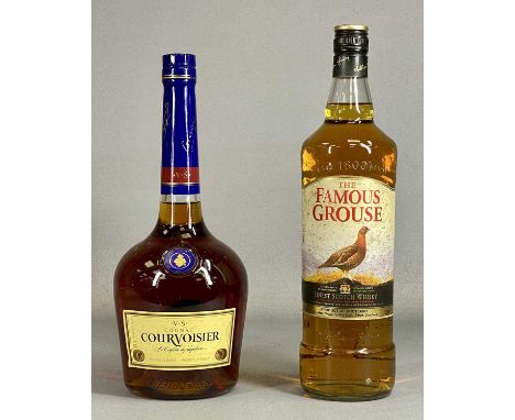 ALCOHOLIC BEVERAGES: COURVOISIER VS COGNAC 1L, 40% vol., and Famous Grouse 1L, 40% vol.Provenance: deceased estate Conwy