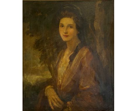 FOLLOWER OF HENRY RAEBURN large early 19th century oil on canvas - portrait of a lady, inscribed verso 'Mrs Ghee', unsigned, 