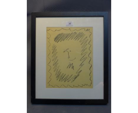 Pablo Picasso (1881-1973) 'Portrait', lithograph, edition of 3000, printed by Mourlot. H 31cm  W 23.5cm