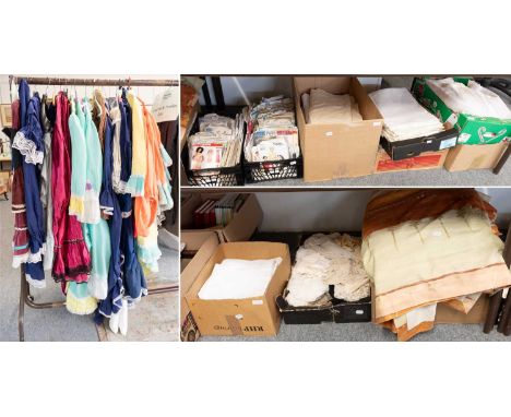A Quantity of Assorted Costume Textiles and Other Items comprising modern fancy dress costume, dress patterns including Vogue