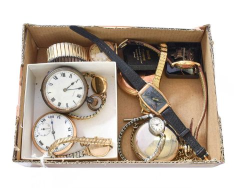 A 9 Carat Gold Cushion Shaped Rotary Wristwatch, Tonneau Shaped 9 Carat Gold Wristwatch, Two Lady's 9 Carat Gold Wristwatches