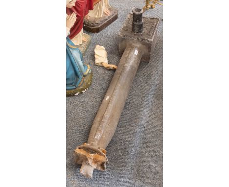 A Cast Lead Water Pump, the hopper dated 1799, 107cm