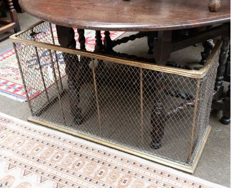 A 19th Brass Nursery Fender, 100cm by 35cm by 54cmgood condition. Ready for immediete use. Some expected small dents, top rai