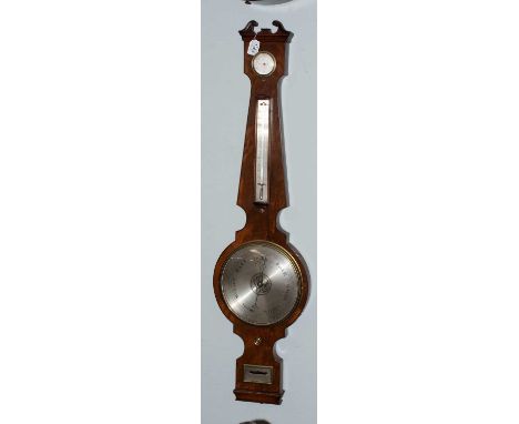 An 8 Inch Dial Wheel Barometer Signed by J. Croce York, circa 1850, 98cm h