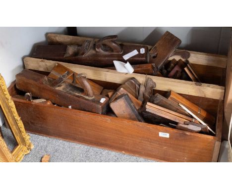 A Collection of Wood Working Planes, including block planes and moulding planes (qty)