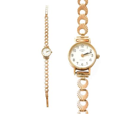 A Lady's 9 Carat Gold Quartz Rotary Wristwatch