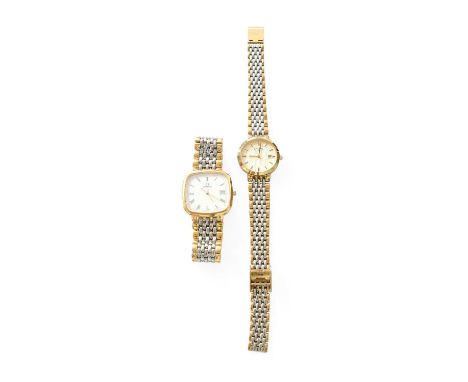 A Bi-Metal Omega de Ville Quartz Wristwatch and a Lady's Bi-Metal Rotary Quartz Wristwatch (2)Omega - Hands setting correctly